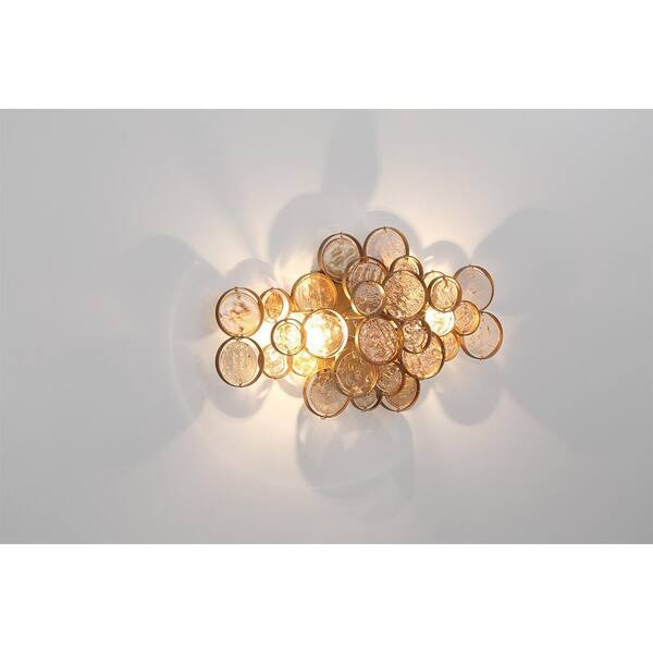 Trento 2-Light Pearl Gold Wall Sconce