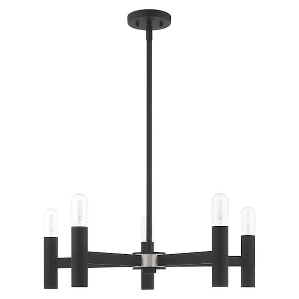 Copenhagen 5 Light Black Chandelier