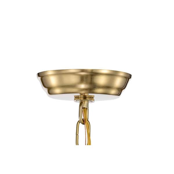 Renzo 4-Light 16 in. Gold Caged Lantern Modern Pendant