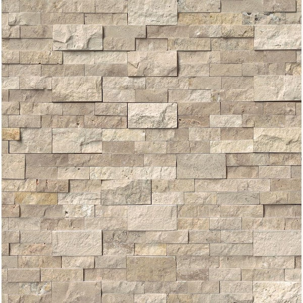 Roman Beige Ledger Panel 6 in. x 24 in. Natural Travertine Wall Tile (6 sq. ft./case)