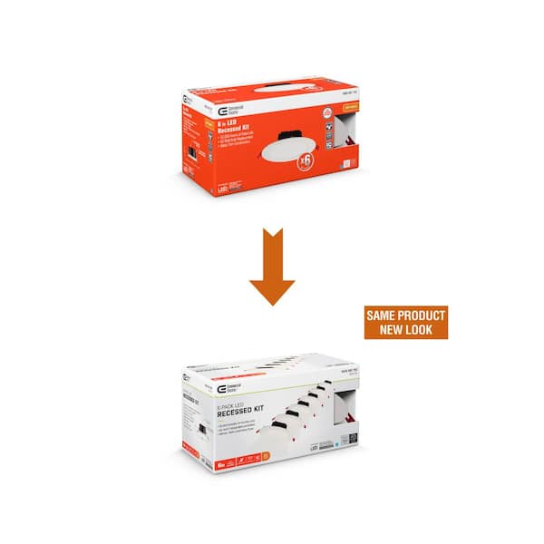 6 in. White Flush Round Wet Rated LED Integrated Recessed Lighting Kit (6-Pack)