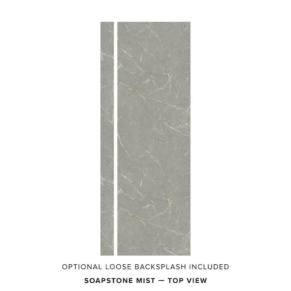 8 ft. L x 25 in. D Engineered Composite Countertop in Soapstone Mist with Satin Finish