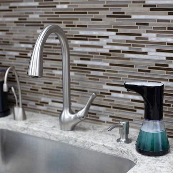 Free Standing 8 oz. Soap Dispenser Automatic Compact Countertop in Black