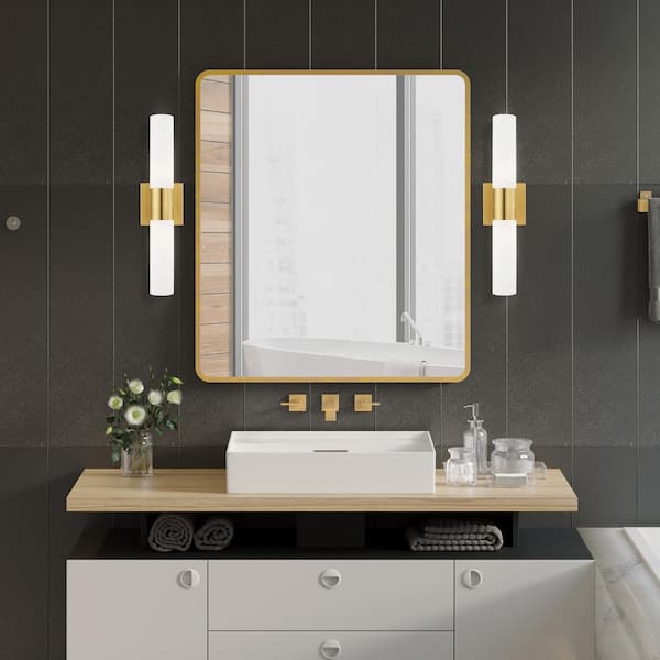 Aspen 2 Light Satin Brass ADA Bath Vanity