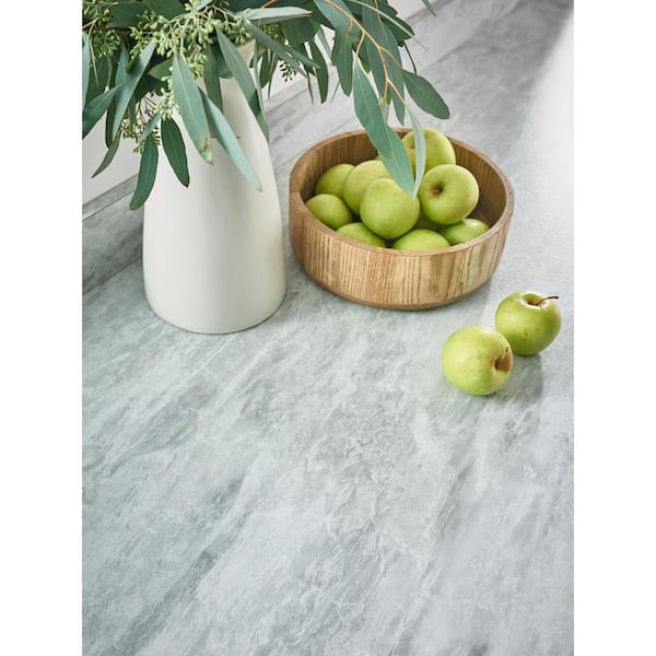 5 ft. x 12 ft. Laminate Sheet in White Bardiglio with Matte Finish