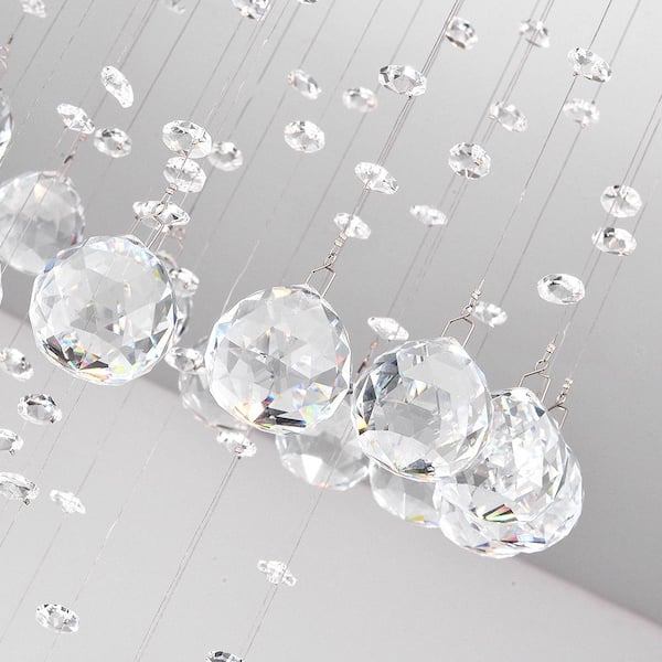 Albany 5-Light Clear Unique Tiered Chandelier with Crystal Accents