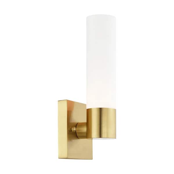 Aspen 1 Light Satin Brass ADA Wall Sconce