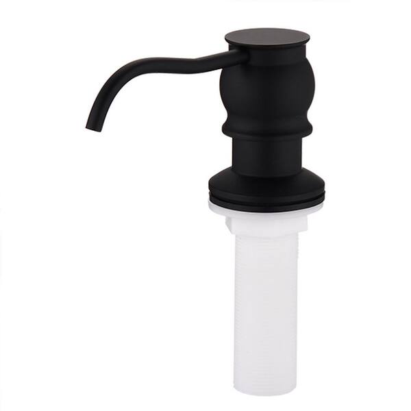 Curved Nozzle Kitchen Soap Dispenser in Matte Black
