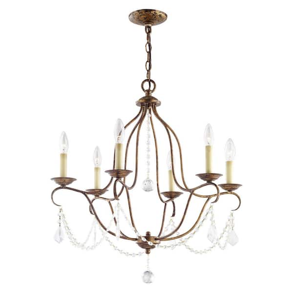 Providence 6-Light Venetian Golden Bronze Incandescent Ceiling Chandelier