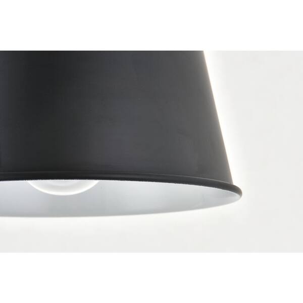 Timeless Home Nala 7.9 in. W x 8.9 in. H 1-Light Black (Straight Arm) Wall Sconce