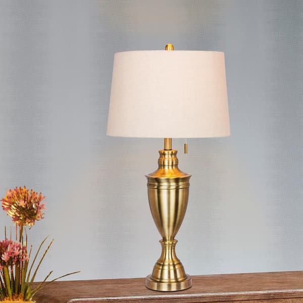 31 in. Classic Urn Antique Brass Table Lamp