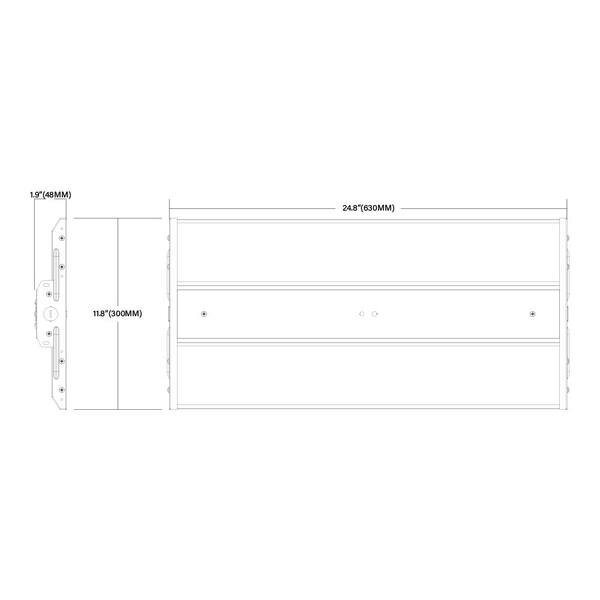2 ft./26 in. 600-Watt Equivalent, Integrated LED, Dimmable White High Bay Light 23000 Lumens 5000K w/Aimable Optics