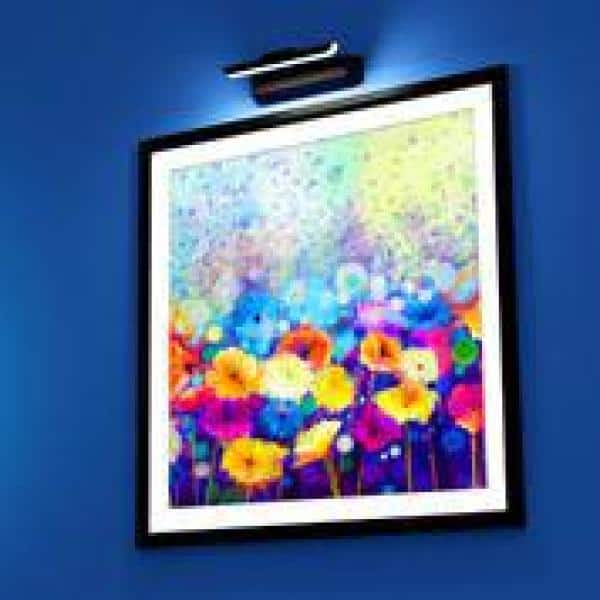 Satin Nickel 16 in. LED Swivel Picture Light with Remote Control