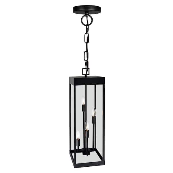Windsor 22.5 in. 4-Light Black Outdoor Pendant Light