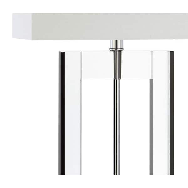 Parish 26 in. Clear/Black Crystal Table Lamp