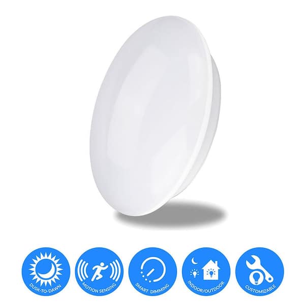 360° Pure White LED Built-In Doppler Motion Sensing Technology Light with Energy Savings and Multi-Smart Features