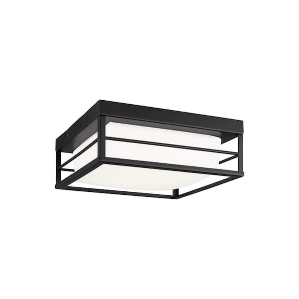 Dearborn 10 in. Midnight Black Small LED Flush Mount