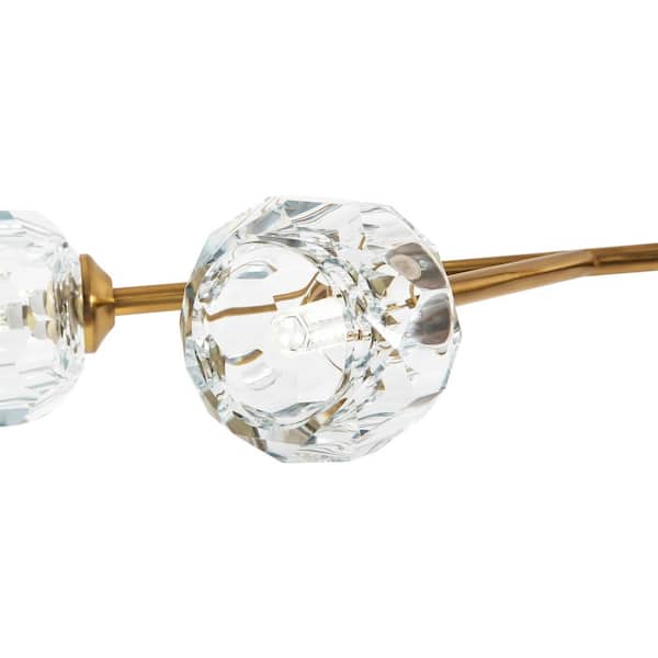 Modern 42 in. 18-Light Gold Crystal Sputnik G9 Chandelier