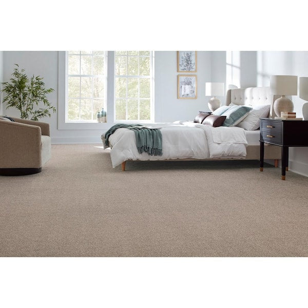 Still in Love I Young Love Grey 39 oz. Blend Texture Installed Carpet