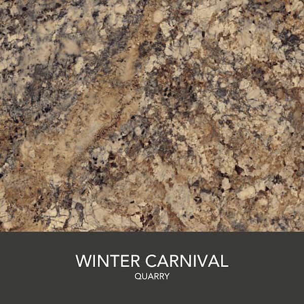 Wilsonart 8 ft. Right Miter Laminate Countertop Kit Included in Winter Carnival Granite with Full Wrap Ogee Edge
