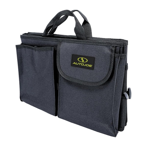 Collapsible Auto Storage Organizer with Anchor Straps and Toggle Fasteners for Hold Security