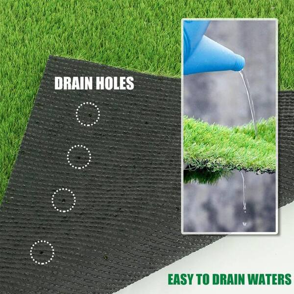 ECO 1.38 Pile Height 6 ft. x 8 ft. Green Artificial Grass Turf