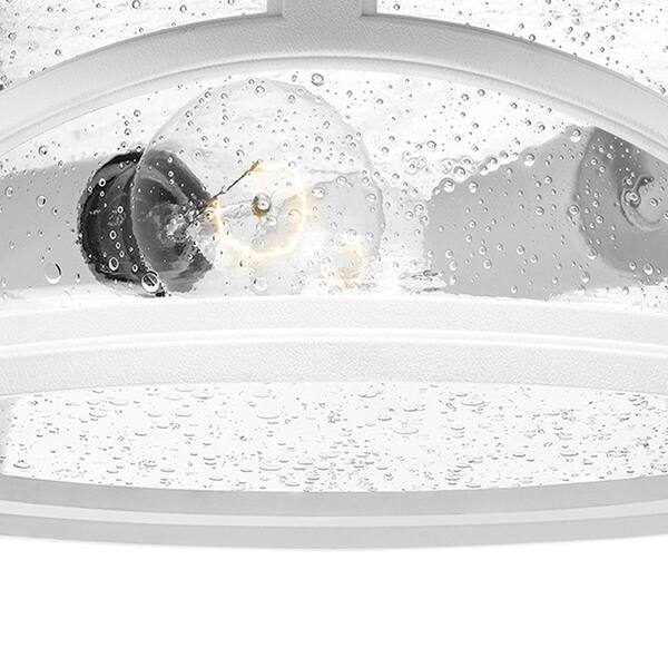 Marblehead 1-Light White Lustre Outdoor Flush Mount