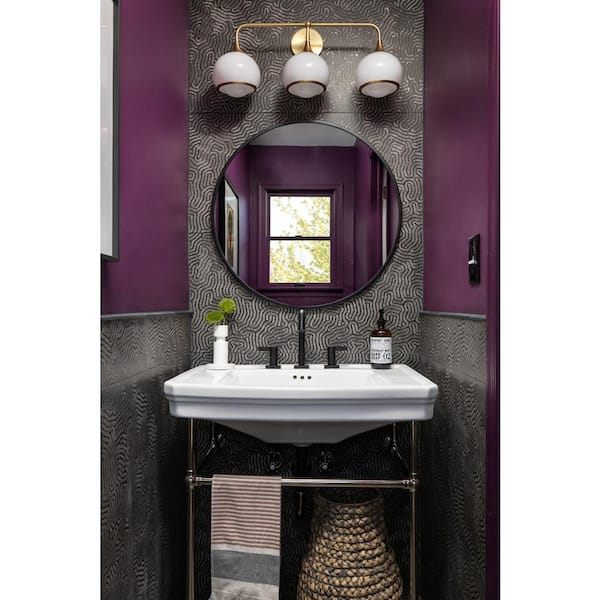 Reese 3-Light Aged Brass Wall Sconce