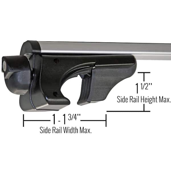 150 lbs. 53.375 in. Universal Aluminum Roof Rack Cross Bars