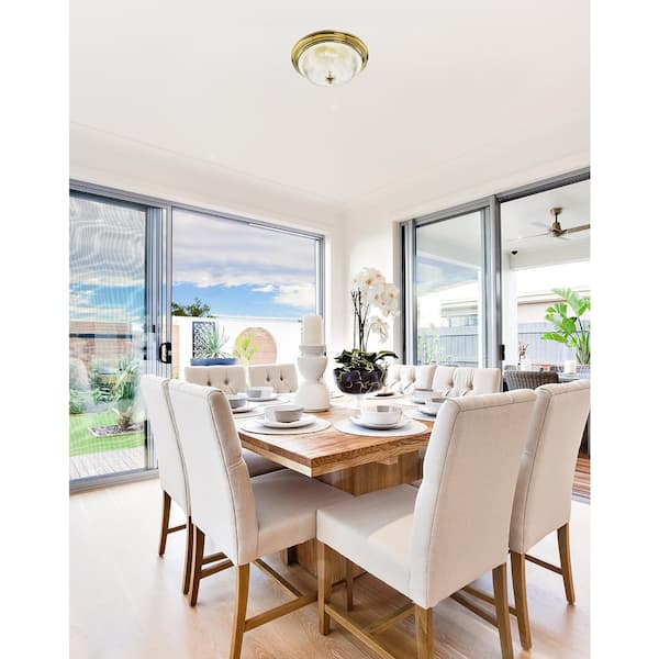 Millbridge 2-Light Polished Brass Ceiling Mount Light