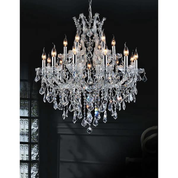 Maria Theresa 19 Light Up Chandelier With Chrome Finish