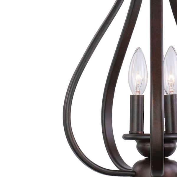 Monrovia 3-Light Bronze Teardrop Candle Pendant