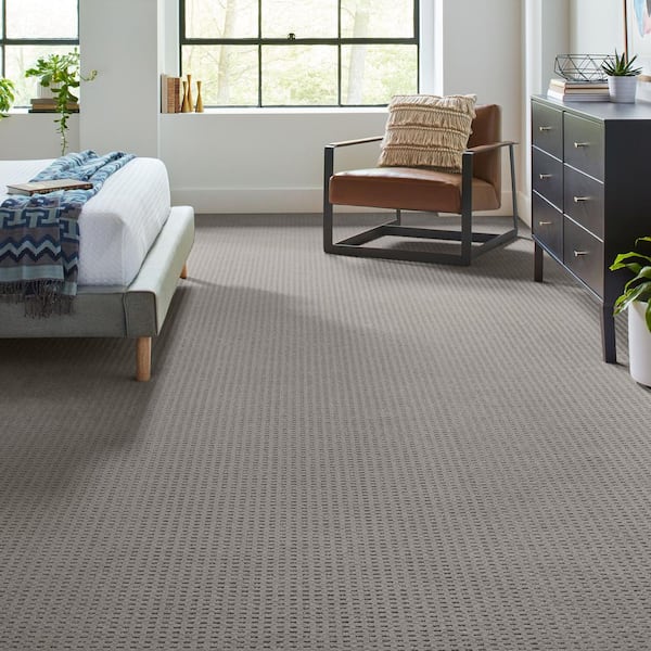 Canter  - Creek Bend - Gray 38 oz. Triexta Pattern Installed Carpet