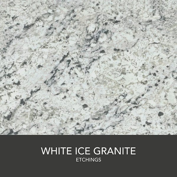 6 ft. Straight Laminate Countertop Kit Included in Textured White Ice Granite with Eased Edge and Backsplash