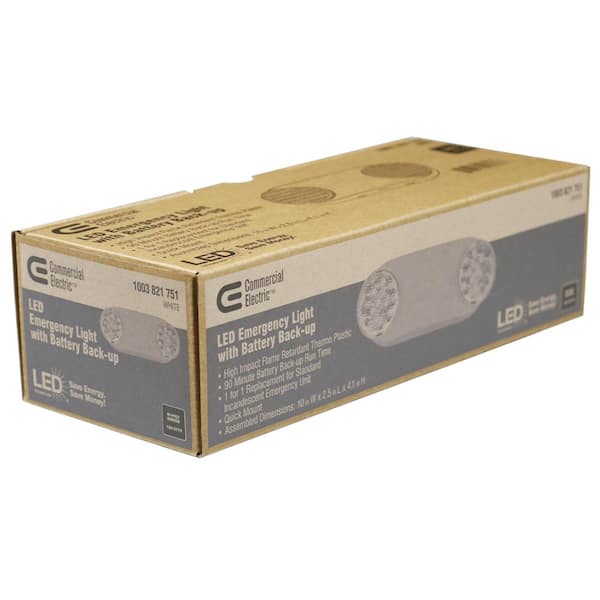 Oval 11-Watt Equivalent Integrated LED White Emergency Light with Ni-Cad 3.6-Volt Battery