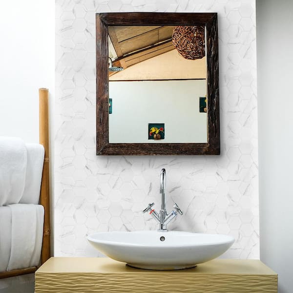 Whisper Valley White 11 in. x 12.625 in. Hexagon Matte Porcelain Wall and Floor Mosaic Tile (14.46 sq. ft./Case)