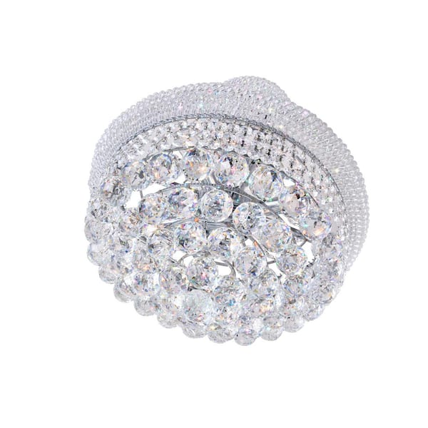 Empire 8 Light Down Chandelier With Chrome Finish