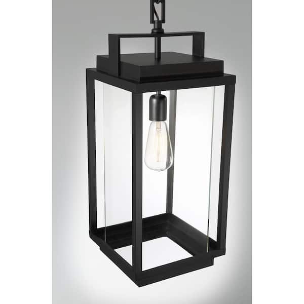Rockwell 1-Light Black Outdoor Pendant