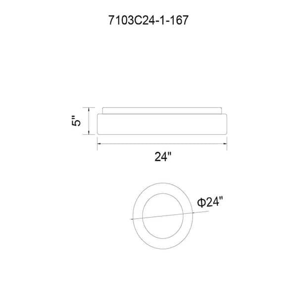 Arenal LED Drum Shade Flush Mount With Gray & White Finish