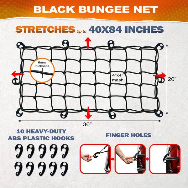 260 lbs. Capacity Extendable Roof Rack Rooftop Cargo Carrier with Net and Ratchet Straps, Extends from 43-64 in. Long
