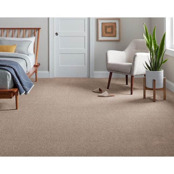 Pretty Penny  - Rustic - Beige 50 oz. Triexta Pattern Installed Carpet