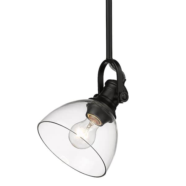 Hines 1-light Black Mini Pendant Light with Clear Shade