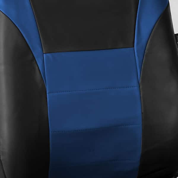 PU Leather 47 in. x 23 in. x 1 in. Racing Full Set Seat Covers