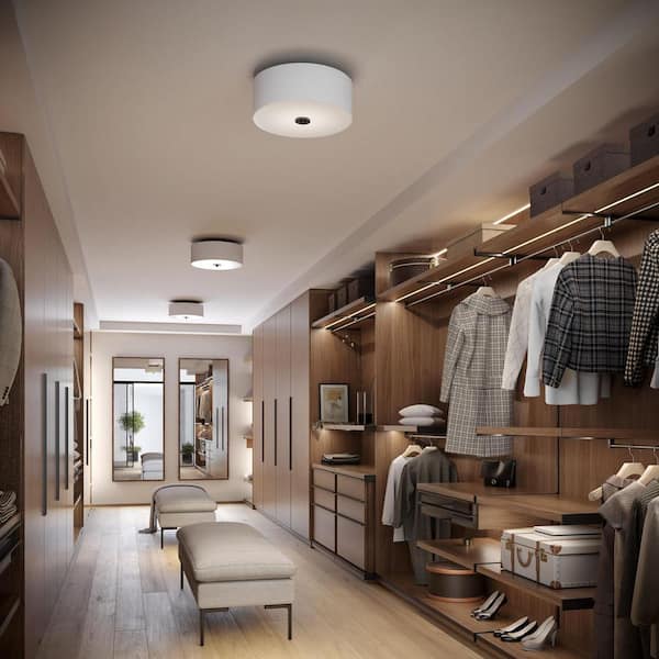 Inspire Collection Graphite Integrated LED Semi-Flush Mount