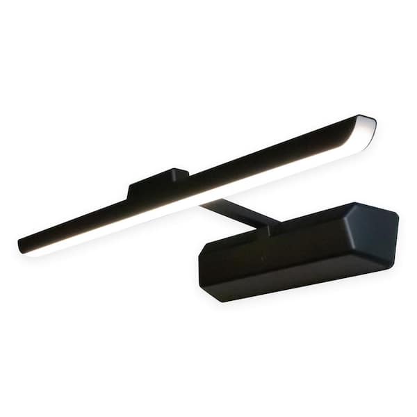 Satin Black 16 in. LED Swivel Picture Light with Remote Control