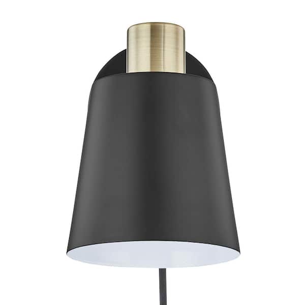 Alexi Plug-In Wall Sconce in Black