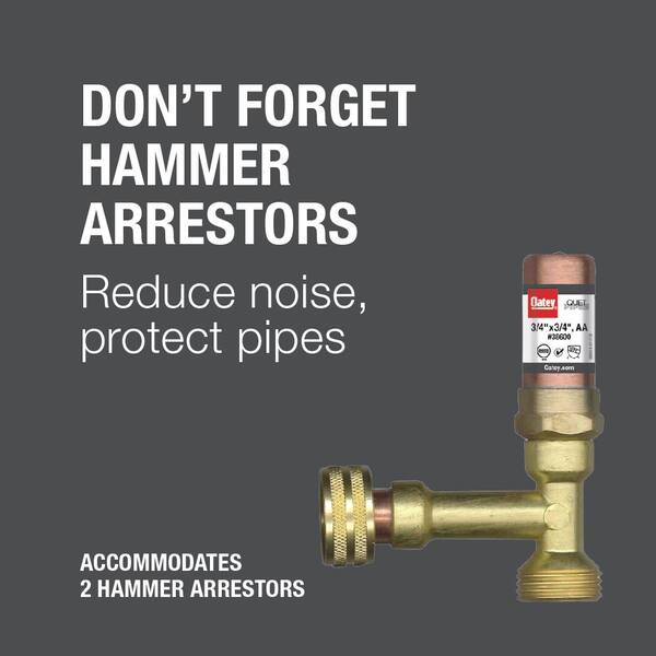 Quadtro 1/2 in. x 1/2 in. PEX Compatible Washing Machine Outlet Box with 1/4 Turn Valves