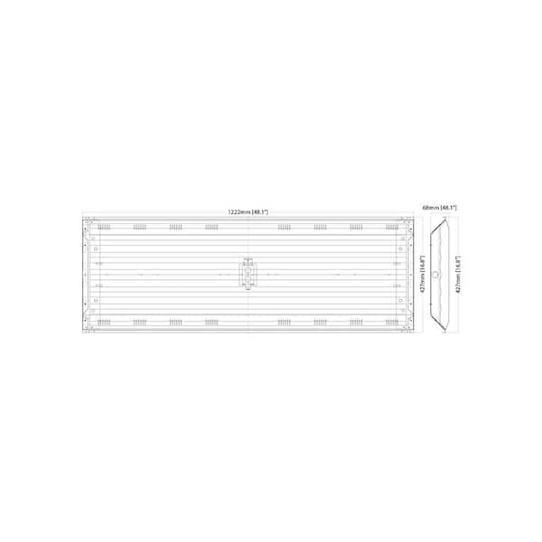 4 ft. 6-Light T8 LED White High Bay Light, 5000K