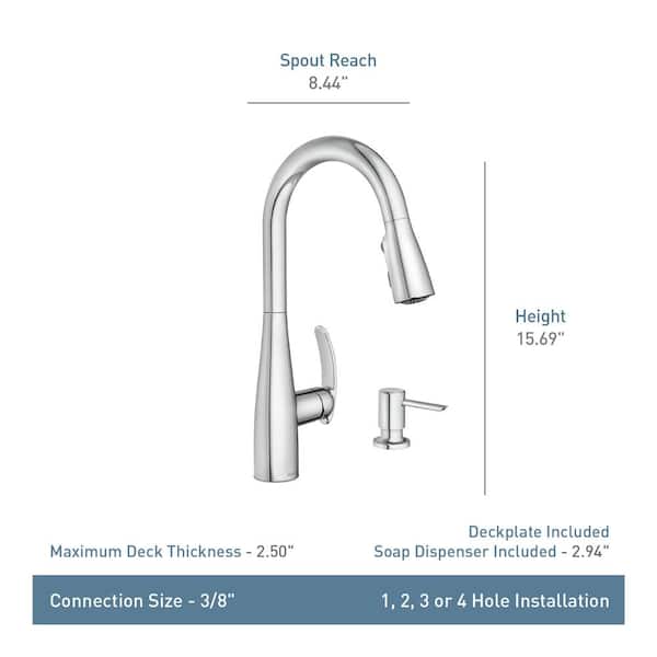Reyes Single-Handle Pull-Down Sprayer Kitchen Faucet with Reflex and Power Clean in Spot Resist Stainless