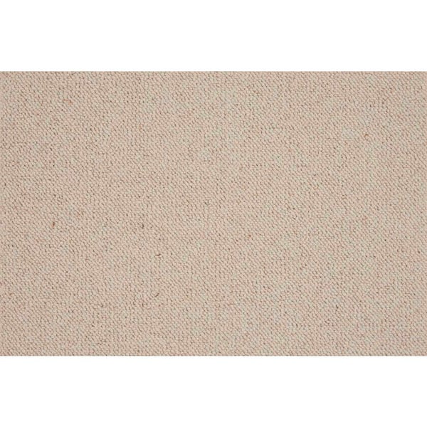 Bismarck - Natural - Brown 13.2 ft. 28 oz. Wool Berber Installed Carpet